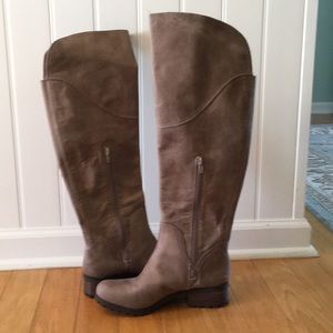 Lucky Brand Tall Taupe Boots Sz 8